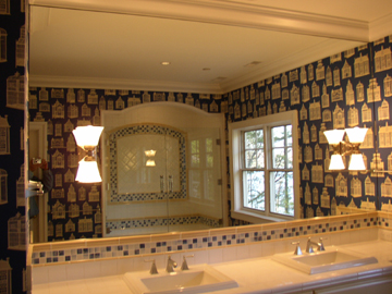 Mirror with Sconce Cutouts